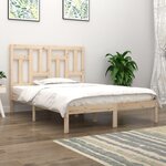 vidaXL Cadre de lit Bois de pin massif 140x200 cm