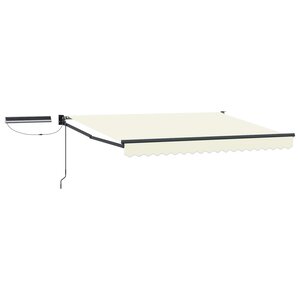 vidaXL Auvent rétractable électrique Crème et Anthracite 3 x 2 m
