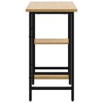 Bureau table poste de travail meuble d'ordinateur informatique étude d'ordinateur et chêne clair 80 x 40 x 72cm MDF et métal brun 02_0023755