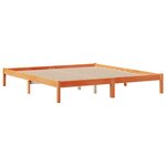 vidaXL Lit bibliothèque sans matelas cire marron 180x200 cm pin massif