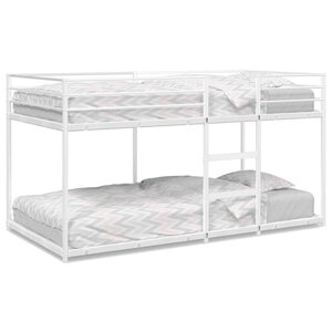 VidaXL Lit superposé sans matelas blanc 90x190 cm acier