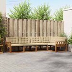 vidaXL Ensemble de canapés d'extérieur 5 Pièces Naturel et Beige
