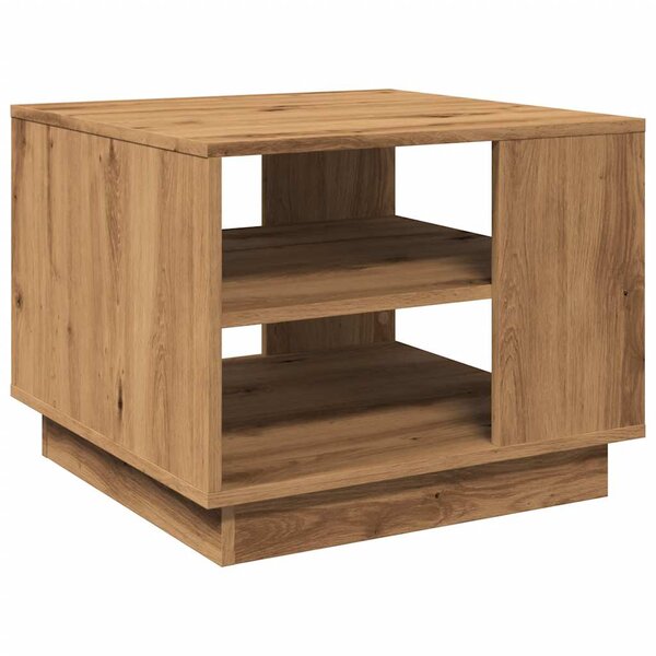 vidaXL Table basse chêne artisanal 55x55x42 cm bois d'ingénierie