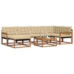 vidaXL Ensemble de canapés d'extérieur 19 Pièces Naturel et Beige