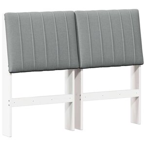 vidaXL Tête de lit capitonnée Gris clair 120 cm Pin massif