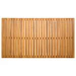 vidaXL Tapis de bain Uni Marron 100 x 55 cm bois