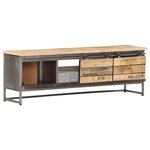 vidaXL Meuble TV 120 x 30 x 40 cm Bois massif de manguier
