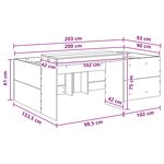 vidaXL Lit haut pour enfants avec bureau Blanc 90 x 200 cm