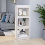 vidaXL Bibliothèque/Séparateur de pièce Blanc 40x30x103 5cm Pin massif