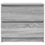 vidaXL Meuble TV sonoma gris 60x35x54 cm bois d'ingénierie