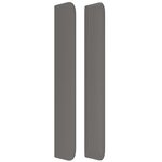 vidaXL Tête de lit avec oreilles Gris 147x16x118/128 cm Similicuir