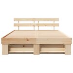 vidaXL Cadre de lit avec tête de lit Marron 160 x 200 cm Pin massif