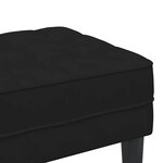 vidaXL banc avec coussin Noir 113 x 57 x 39 cm Velours