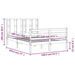 vidaXL Cadre de lit sans matelas bois massif