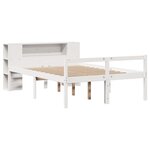 vidaXL Lit bibliothèque sans matelas blanc 140x190 cm bois pin massif