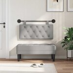 vidaXL Tête de lit suspendue Gris nuage Tissu