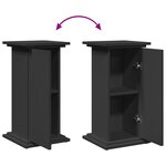 vidaXL Piédestal avec rangement noir 31x30x60 cm bois d'ingénierie