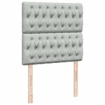 vidaXL Sommier à lattes de lit et matelas Gris clair 90x200 cm Velours