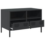 vidaXL Meuble TV noir 68x39x43 5 cm acier laminé à froid