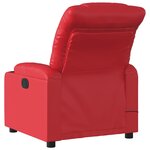vidaXL Fauteuil de massage inclinable rouge similicuir