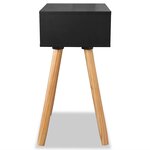 vidaXL Table de chevet 2 Pièces Bois de pin massif 40 x 30 x 61 cm Noir