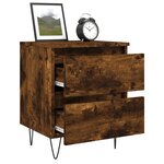 vidaXL Table de chevet chêne fumé 40x35x50 cm bois d’ingénierie