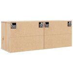vidaXL Armoires murales 2 Pièces 45x30x35 cm Bois de pin massif