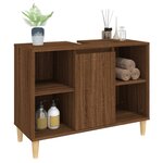 vidaXL Meuble d'évier chêne marron 80x33x60 cm bois d'ingénierie