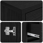 vidaXL Meuble de lavabo mural Chêne noir 35 x 20 x 81 cm