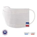 Masque lavable blanc uns1 40 lavages made in france adulte