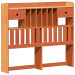 vidaXL Cadre de lit sans matelas cire marron 135x190cm bois pin massif