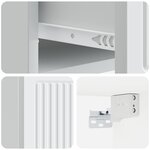 vidaXL Cabinet de chevet mural avec tiroir Blanc 33 x 34 5 x 20 cm