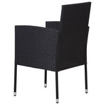 vidaXL Chaise de jardin 2 Pièces Résine tressée Noir