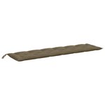 vidaXL Coussins de banc de jardin lot de 2 taupe mélangé tissu