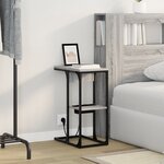 vidaXL Table de chevet Gris sonoma 41.5 x 26 x 60.5 cm