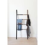 Porte serviette échelle extensible noir/noyer