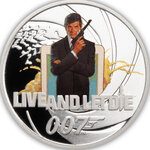Pièce de monnaie en Argent 50 Cents g 15.57 (1/2 oz) Millésime 2021 James Bond 007 LIVE AND LET DIE