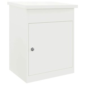 vidaXL Boîte de dépôt de colis Blanc 44 x 35 x 59 cm Acier