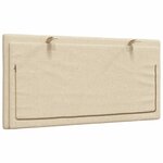 vidaXL Coussin de tête de lit Hanko crème 100 cm tissu