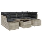 vidaXL Ensemble de canapé de jardin 7 Pièces Gris clair et gris foncé