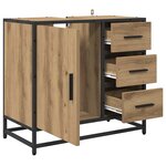 vidaXL Cabinet de salle de bain Chêne artisanal 65 x 33 x 60 cm