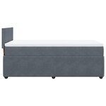 vidaXL Sommier à lattes de lit et matelas Gris foncé 90x200 cm Velours
