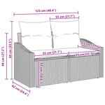vidaXL Ensemble de Canapés avec coussin 6 Pièces Marron polyrotin
