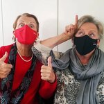 2 masques lavables rouge antimicrobien  (l / homme)