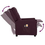 vidaXL Fauteuil électrique de massage Violet Tissu