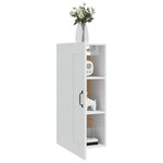 vidaXL Armoire suspendue Blanc brillant 35x34x90 cm Bois d'ingénierie