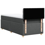 vidaXL Sommier à lattes de lit avec matelas Gris foncé 100x200cm Tissu