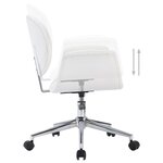 vidaXL Chaises pivotantes à manger lot de 6 blanc similicuir
