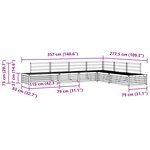 vidaXL Ensemble de canapés d'extérieur 6 Pièce Naturel