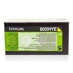 Toner laser original 80c2hye 3000 pages jaune lexmark